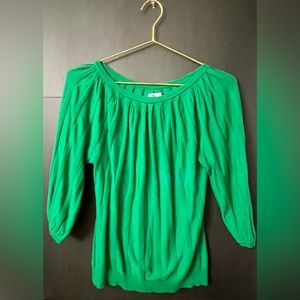 From Worthington, Petite “Kelly” green ribbed  sweater Sz PS Excellent Condition